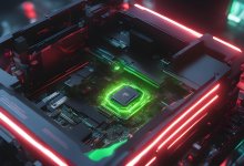 pc build with green NVIDIA graphicscard and red amd graphicscard.jpg