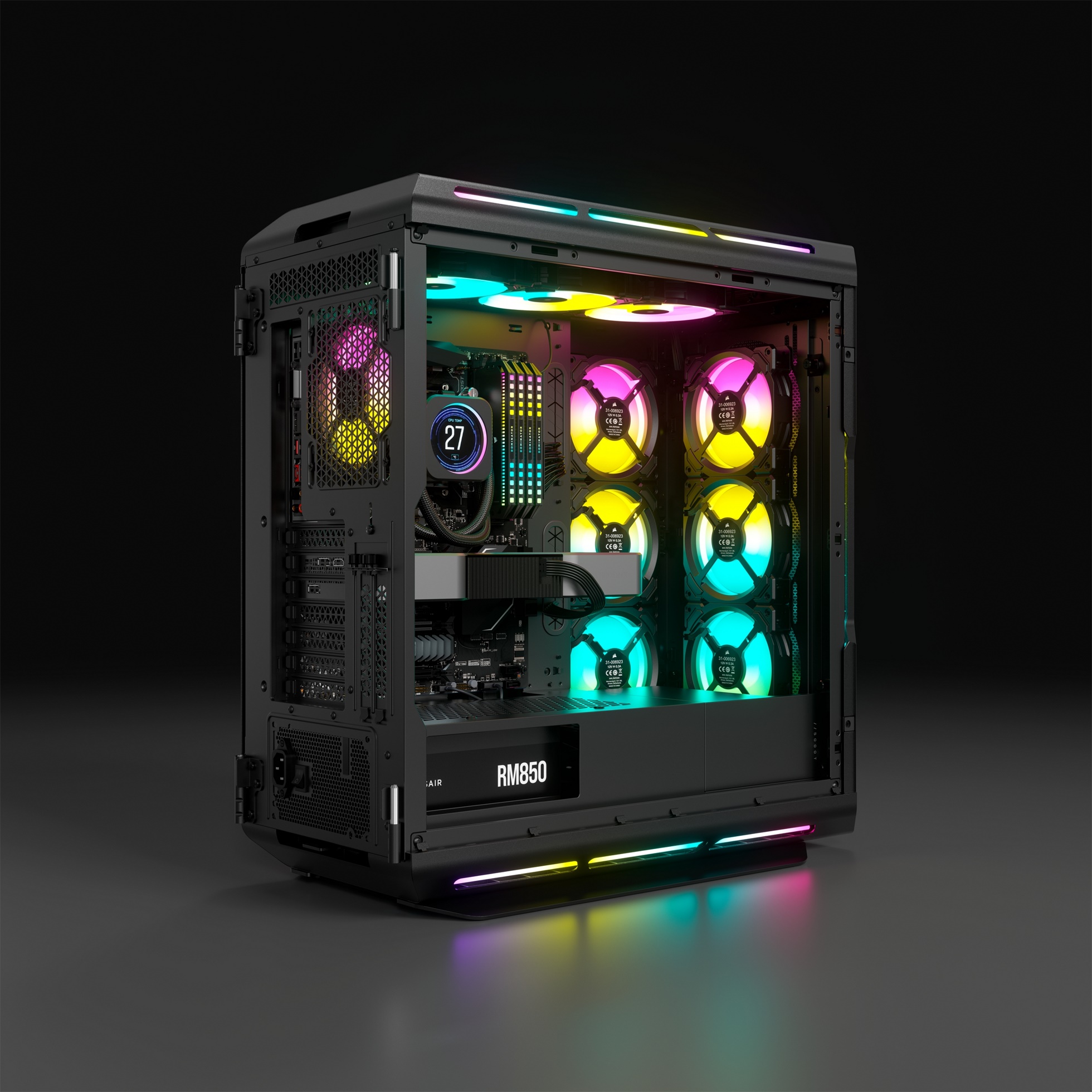 overkill with mid-tower | 5000T iCUE absolute review - CORSAIR case high-end RGB in igor´sLAB RGB