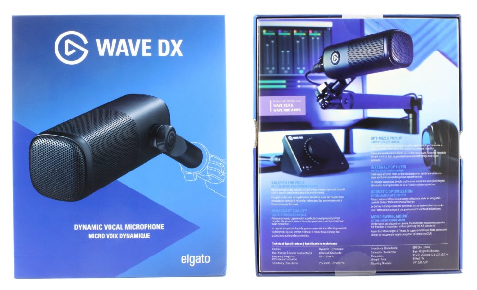 Elgato Wave DX Microphone dynamique XLR avec bras micro Elgato