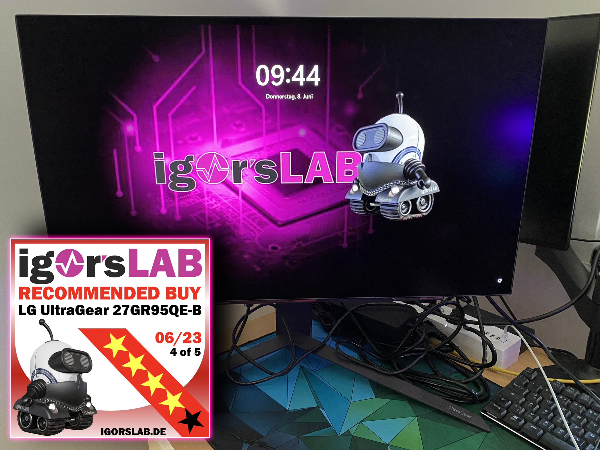 Igor Wallossek on X: Finally - an OLED monitor in 16:9 format. LG sent us  the UltraGear 27GR95QE-B for testing. In addition to the well-known  Ultrawide OLED options, you can now also